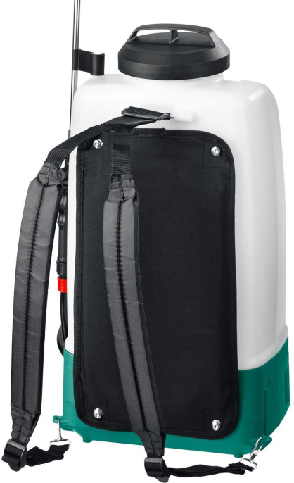 Опрыскиватель Зубр Мастер ОПЛ-15, аккумуляторный, наплечный, 15л, белый/зеленый