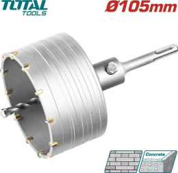 Коронка SDS-plus 105мм TOTAL TAC4301051
