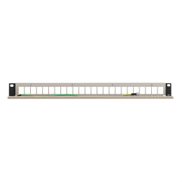 Патч-панель модульная ExeGate EPPB-19-24-STP 19", STP, 24 port, наборная, экранированная, 1U, RoHS, с кабельным органайзером, Black, RTL EX297321RUS