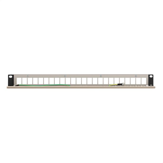 Патч-панель модульная ExeGate EPPB-19-24-STP 19", STP, 24 port, наборная, экранированная, 1U, RoHS, с кабельным органайзером, Black, RTL EX297321RUS