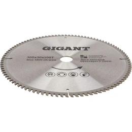 Пильный диск мультирез по алюминию, ламинату, пластику, ДСП 305x30x2,8 мм, 100 зубьев Gigant G-110935
