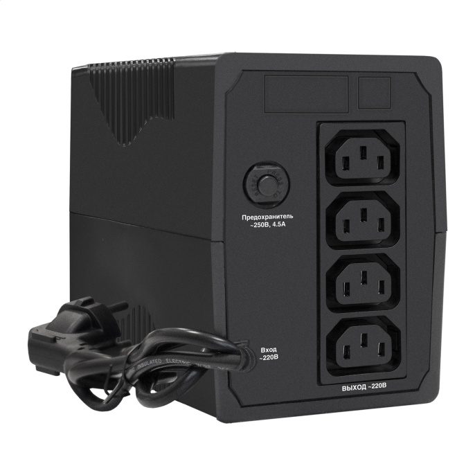 ИБП ExeGate Power Back BNB-600.LED.AVR.4C13 (600VA/360W, LED, AVR, 4*C13, батарея 12V 7.2Ah, Black) EP285538RUS