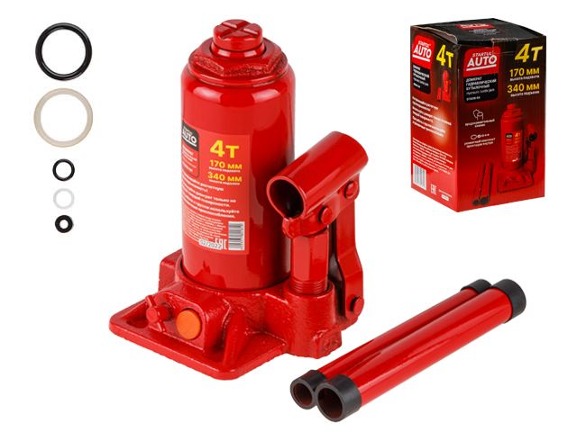 Домкрат гидравлический 4т бутылочный 170-340мм STARTUL AUTO ST8018-04