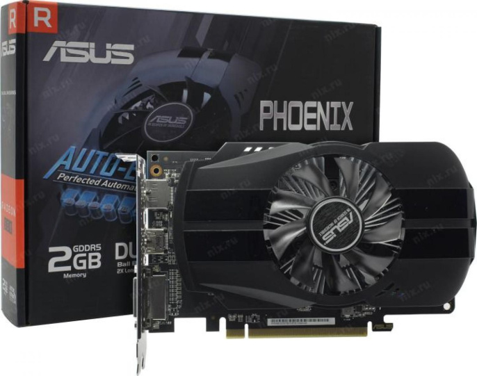 Видеокарта Asus PCI-E PH-550-2G AMD Radeon 550 2Gb 64bit GDDR5 1183/6000 DVIx1 HDMIx1 DPx1 HDCP Ret