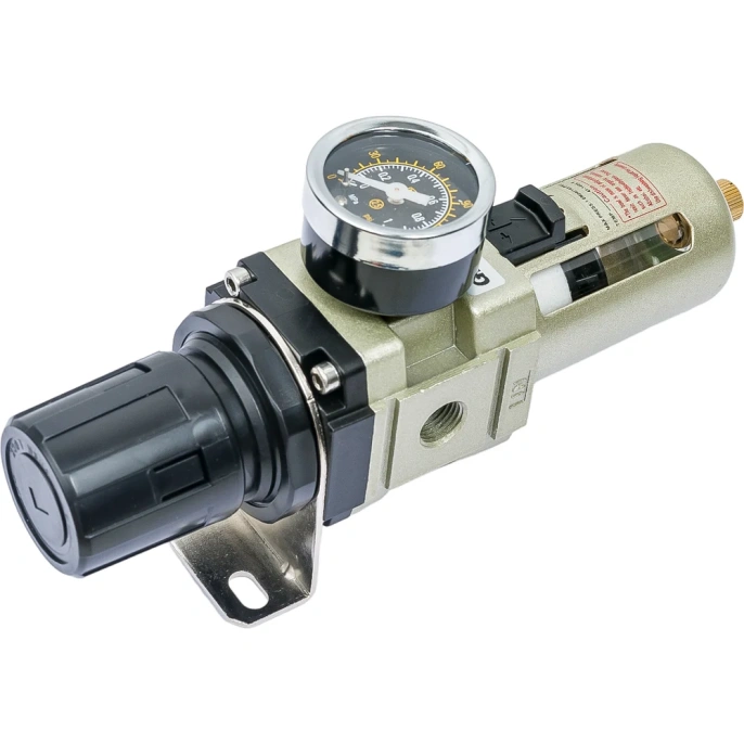 Фильтр-влагоотделитель для компрессора с регулятором давления 1/4"; манометр; 2000 л/мин; 10 бар Gigant GAW3000-02