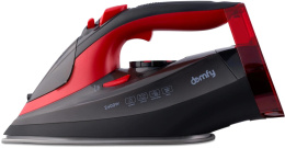 Утюг DOMFY DSC-EI502, с паровым ударом, 2400Вт, с автоотключением, черный и красный