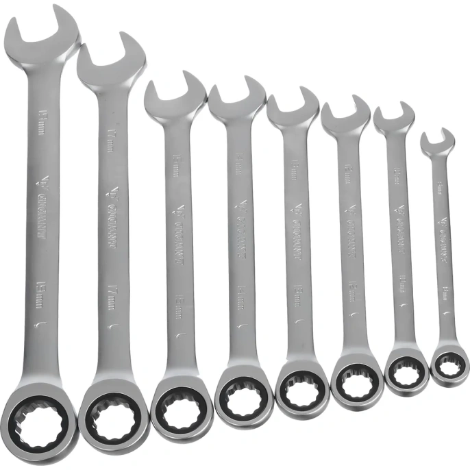 Набор комбинированных трещоточных ключей Gigant 8 шт, Сталь Cr-V, 8-19мм, GCRWS 8