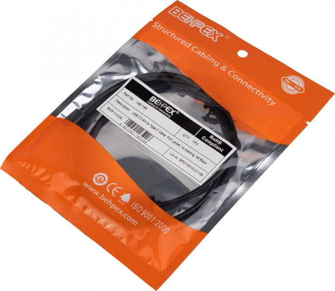 Кабель USB m -USB Type-C m 1м черный