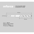 Бур по бетону 2X 12х160 мм; SDS+ Inforce 11-01-550