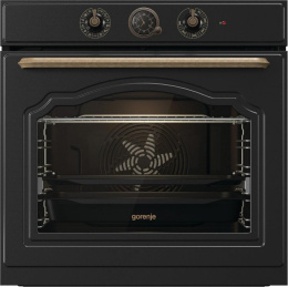 Духовой шкаф электрический Gorenje BOS67372CLB, 77л, дверца с 3 стеклами, черный