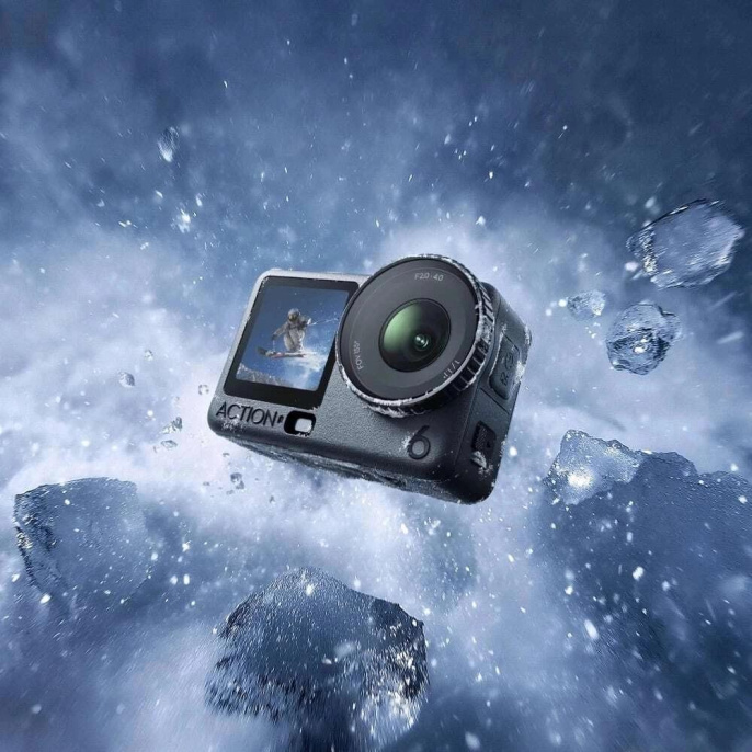 Экшн-камера DJI Osmo Action 6 Standard Combo 4K,  WiFi,  черный