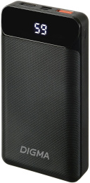 Внешний аккумулятор Power Bank Digma DG-20000-PL, 20000мAч, черный [dg-20000-pl-bk]