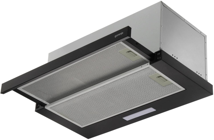Встраиваемая вытяжка Gorenje TH60E6XB, управление кнопочное, серебристый