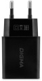 Сетевое зарядное устройство Digma DGW2D, USB-A, USB-C, 20Вт, 3A, черный [dgw2d0f110bk]
