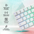 Клавиатура GMNG GG-KB505XW, беспроводная, USB, Bluetooth/Радиоканал,  механическая, белый [1910522]