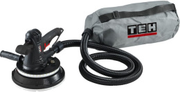 Шлифмашина для стен и потолков TEH TS22513 (мощность: 1280 Вт, 1400-2600 об/мин, диаметр шлифплатформы: 215 мм, регулировка оборотов, подсветка, мешок для сбора пыли)
