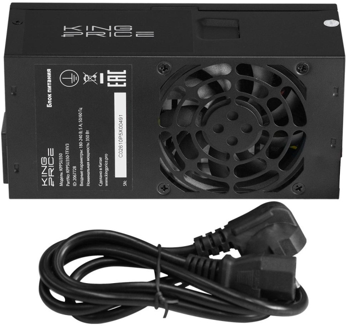 Блок питания KINGPRICE KPPSU350, 350Вт, 80мм, черный [kppsu350-tfxv3]