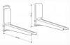 Кронштейн Holder MWS-2005, для СВЧ, настенный, макс. 40кг, серебристый