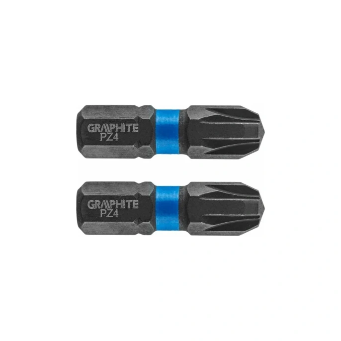 Биты ударные Graphite PZ4 x 25 мм 1/4" S2 2 шт. 56H506