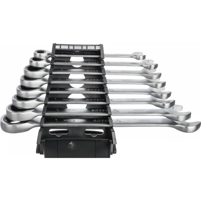 Набор комбинированных трещоточных ключей Gigant 8 шт, Сталь Cr-V, 8-19мм, GCRWS 8