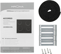Электрическая варочная поверхность Krona Asten 60 BL, конфорок: 4 шт., стеклокерамика, независимая, черный