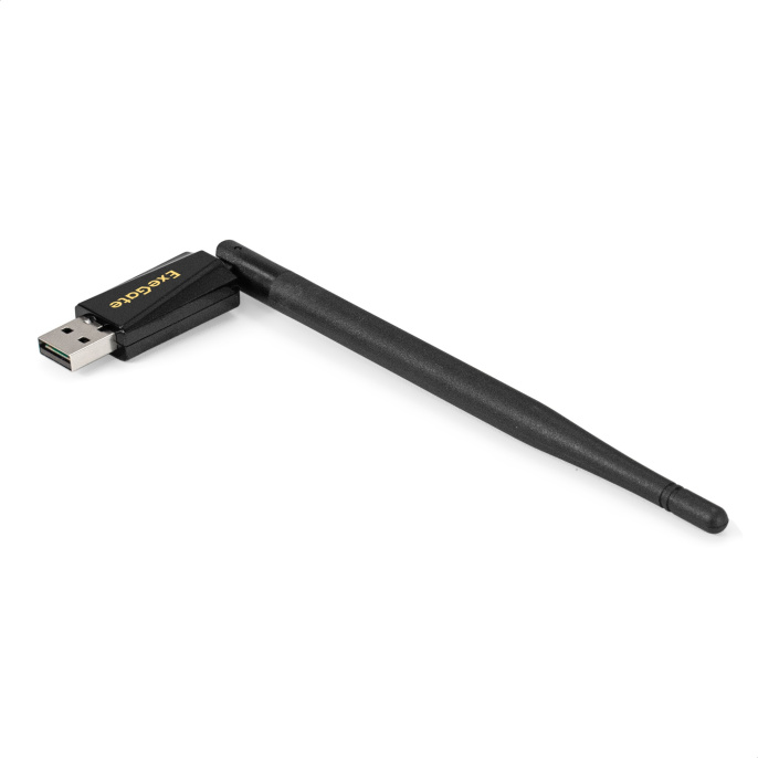 Сетевой адаптер Wi-Fi 4 ExeGate EDWA-137-N300-1 (Беспроводной USB адаптер, Wi-Fi N (b/g/n), чипсет Realtek8192, до 300 Мбит/с на 2,4 ГГц, внешняя 3dBi антенна, USB 2.0) EX299652RUS