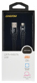Кабель Digma Lightning m - USB m , 2м, 2A, черный [light-2m-braided-blk]