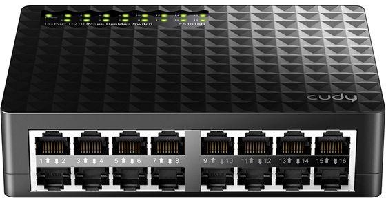 Коммутатор CUDY FS1016, неуправляемый