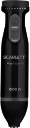 Блендер Scarlett SC-HB42F08 (погружной, мощность: 900 Вт, 2 скорости, эргономический дизайн, материал металл, режим турбо, венчик для взбивания, измельчитель, цвет черный)