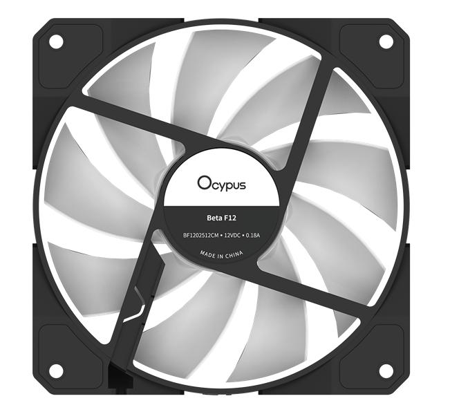 Вентилятор для корпуса Ocypus Beta F12 BK ARGB, 120x120x25mm, 3-PIN, 800-1600 RPM, 29 DBA MAX, HYDRO BEARING