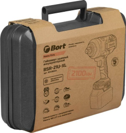 ГАЙКОВЕРТ АККУМУЛЯТОРНЫЙ BORT BSR-21U-XL 2100НМ; БЕЗ АКБ И ЗУ [93418644] { 2100 Нм, 0-2700 об/мин, акб Li-Ion, аккумуляторная система Makita 18V LXT 18 В, вес 4.5 кг }