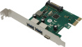 Контроллер ExeGate EXE-323 PCI-E x1 v2.0, 2*USB3.0 ext. + 1*Type-C, разъем доп.питания, VIA Labs Chipset VL805 EX283719RUS
