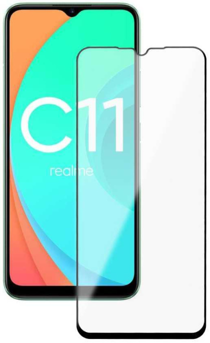 Защитное стекло для экрана Deppa черный для Realme C11 1шт. 62687