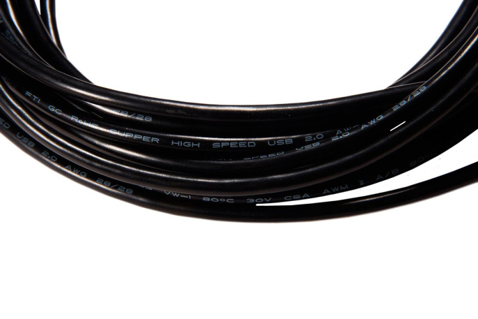 GCR Кабель 1.8m USB 2.0, AM/BM, черный, 28/28 AWG, экран, армированный, морозостойкий, GCR-UPC5M-BB2S-1.8m