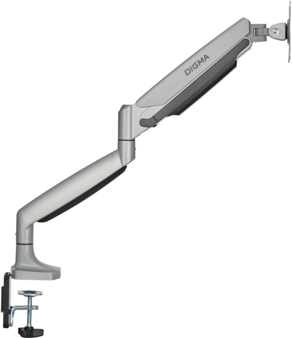 Кронштейн для мониторов ЖК Digma D-MM301, до 45", до 15кг, крепление к столешнице, поворот и наклон, серый