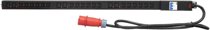 Блок распределения питания POWERCOM PDU-32AV24-18C3-6C9-3P,  вертикал.размещ.,  C13Х18,  C19Х6,  Тип вход. тока 3x32A,  2м