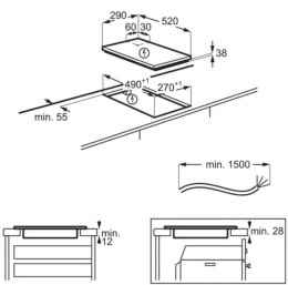 Электрическая варочная панель AEG HRB32310CB, Hi-Light, независимая, черный