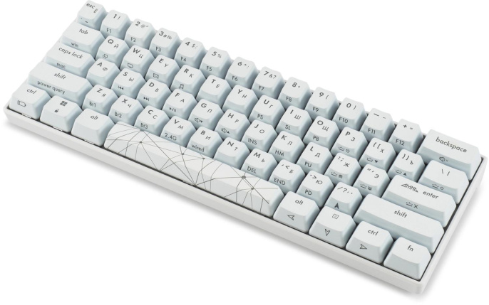 Клавиатура GMNG GG-KB505XW, беспроводная, USB, Bluetooth/Радиоканал,  механическая, белый [1910522]