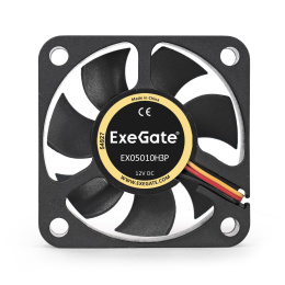 Вентилятор 12В DC ExeGate EX05010H3P (50x50x10 мм, Hydraulic bearing (гидродинамический), 3pin, 5000RPM, 27dBA) EX253943RUS