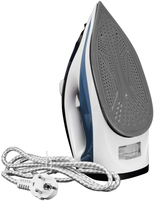 Утюг StarWind SIR2430,  2400Вт,  голубой и белый