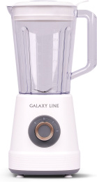 Блендер Galaxy Line GL2171 (7020121710) (стационарный, 1100 Вт, материал чаши: пластик, объем чаши: 1.5 л, 2 скорости, импульсный режим, колка льда, управление: поворотный механизм, защита от перегрева, насадка-кофемолка, цвет: белый)