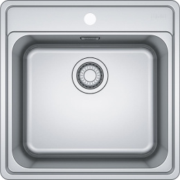 Мойка Franke 101.0689.942/ Best, Серия BELL, Мойка BCX 610-51 TL, мойка 510 x 510 mm, чаша 445 x 380 x 200 mm, монтаж сверху, скрытый перелив, крепления FastFix