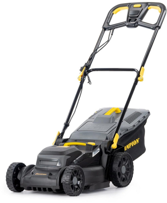 CHAMPION Газонокосилка эл. EM4018 { 1,8 кВт травосб. 40л ширина 400мм 25-75мм, 14,7кг }