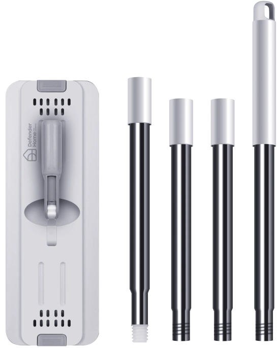 Набор для уборки со шваброй DEFENDER CM-401 серый,ведро 5л, 2 насадки,28401