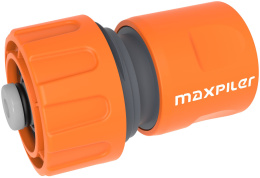 Коннектор для шланга Maxpiler MHC-007S (для шланга диаметром: 3/4", с клапаном автостоп, быстросъемный, материал: ударопрочный пластик)
