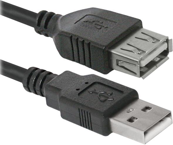 Defender USB кабель USB02-06 USB2.0 AM-AF, 1.8м 87456