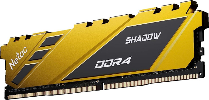 Оперативная память NETAC Shadow NTSDD4P26SP-08Y DDR4 - 1x 8ГБ 2666МГц, DIMM, Yellow, Ret