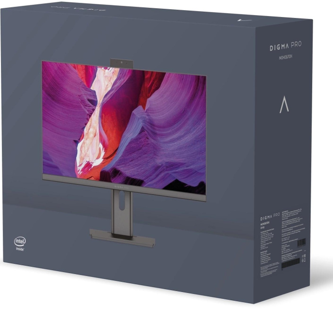 23.8" Моноблок DIGMA PRO Unity Full HD, Intel Core i3 12100, 16ГБ DDR4, 512ГБ SSD,  Windows 11 Pro, серый и черный [dm23p3-adxw03]