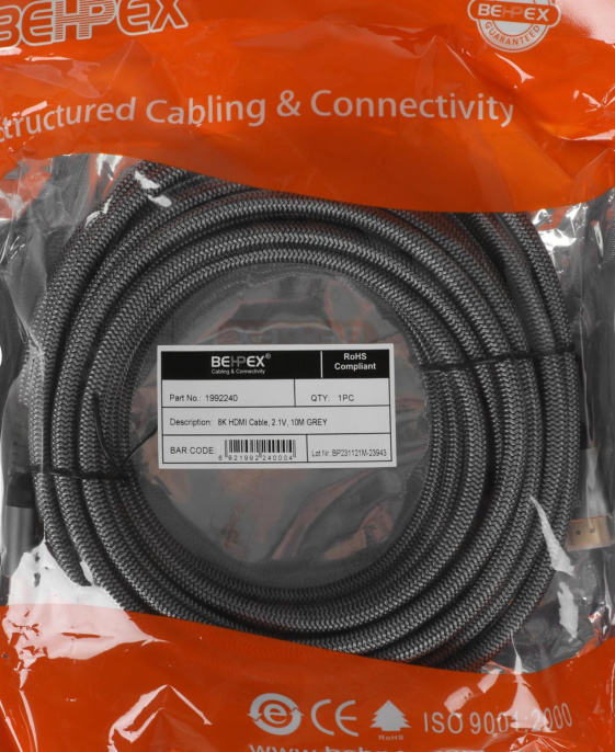 Кабель BEHPEX 2.1V ver2.1 HDMI m HDMI m 10м черный