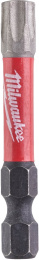 Бита Milwaukee Shockwave TX40 50мм 4932430890 для использования с ударными шуруповертами, закаленная лазером, геометрия Shock Zone, конструкционная сталь